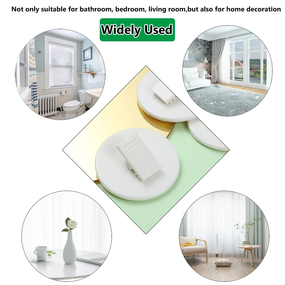White Plastic Shower Curtain Clips Self Adhesive Fixing Clip Windproof Splash Guard Seamless Buckle Bathroom Accessories