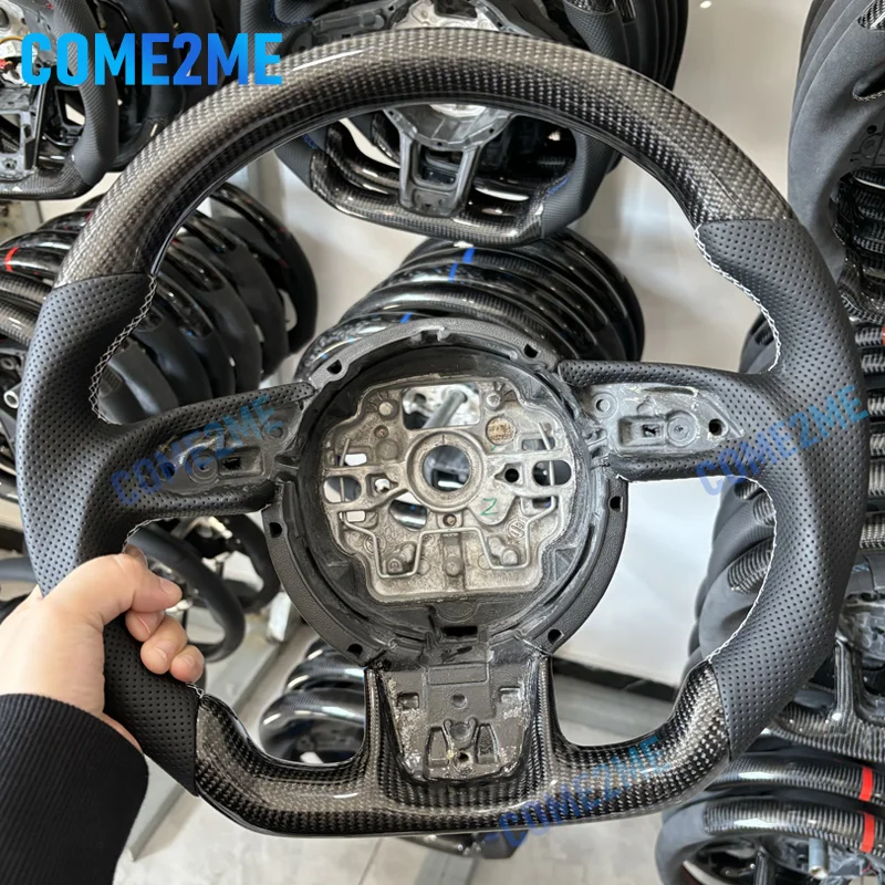Black Leather Real Carbon Fibre Steering Wheel for Audi A7 2012 2013 2014 2015