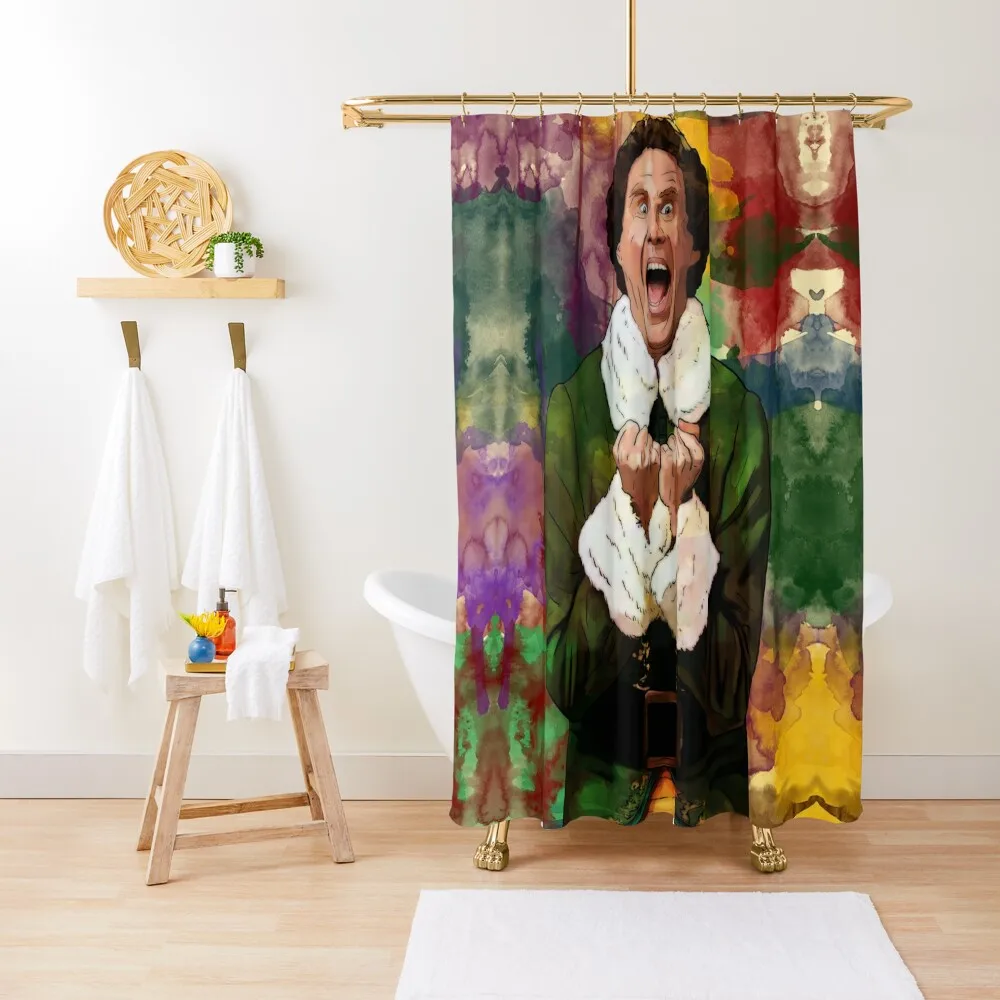 

Elf - SANTA'S COMING! Shower Curtain Waterproof Shower And Anti-Mold Bathroom Box Shower For Bathroom Set Curtain