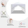 10'x30' Outdoor Patio Wedding Party Tent Heavy Duty Canopy Tent Gazebo, Waterproof UV Protection Tent with Spiral Tubes White 3
