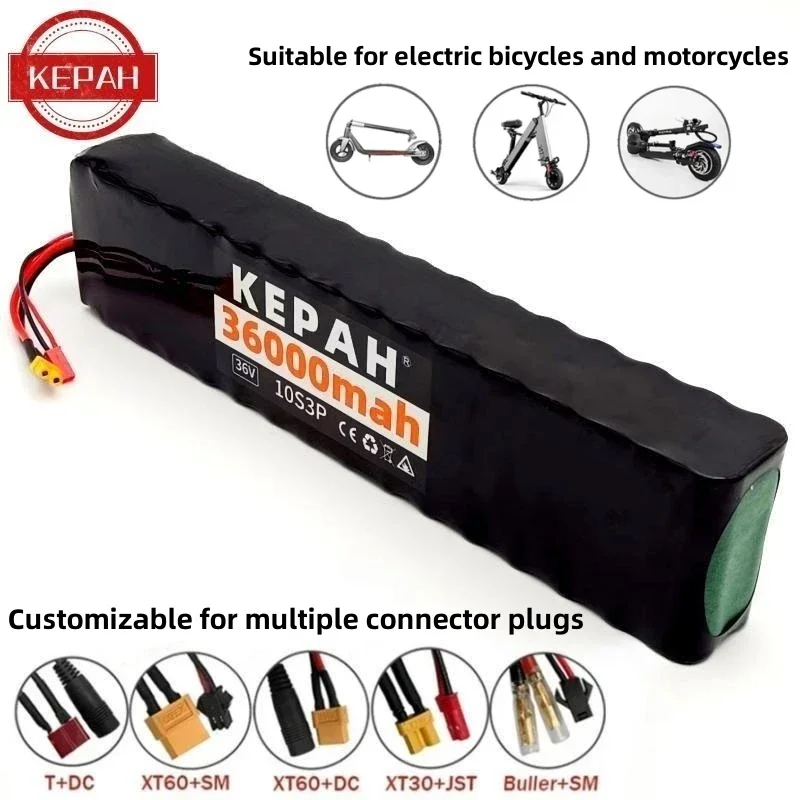 36V 36Ah 18650 Batteria Al Litio 10 S3P 36000Mah 1000W 42V Scooter Elettrico M365 Batteria Di Alimentazione Con Pacco Batteria