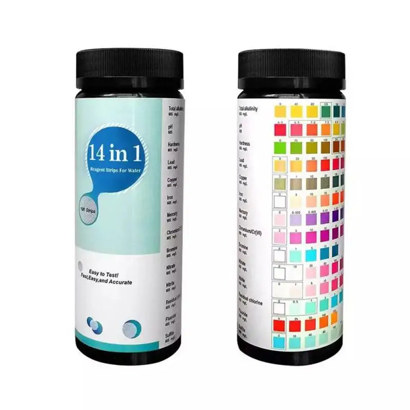 

14-in-1 Drinking Water Test Kit Multipurpose Water Quality Test Paper For Faucets Well Tap Water Testing Strips Kits