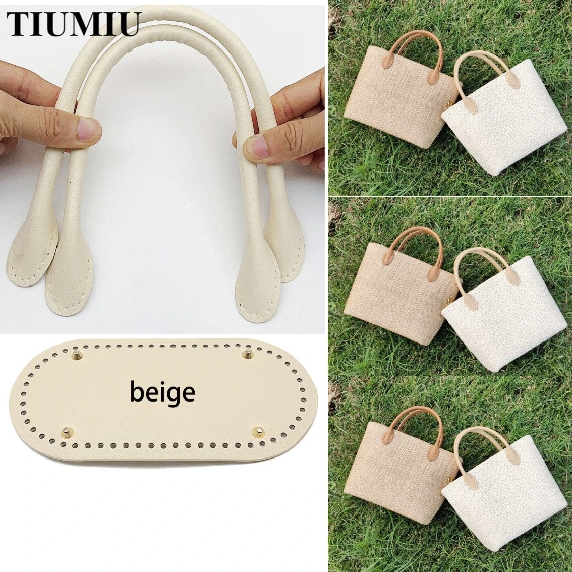 

1 set Bag Belt Detachable PU Leather Handle Bag bottom Shoulder Diy Replacement Accessories Handbag Handle Strap for Bag Making