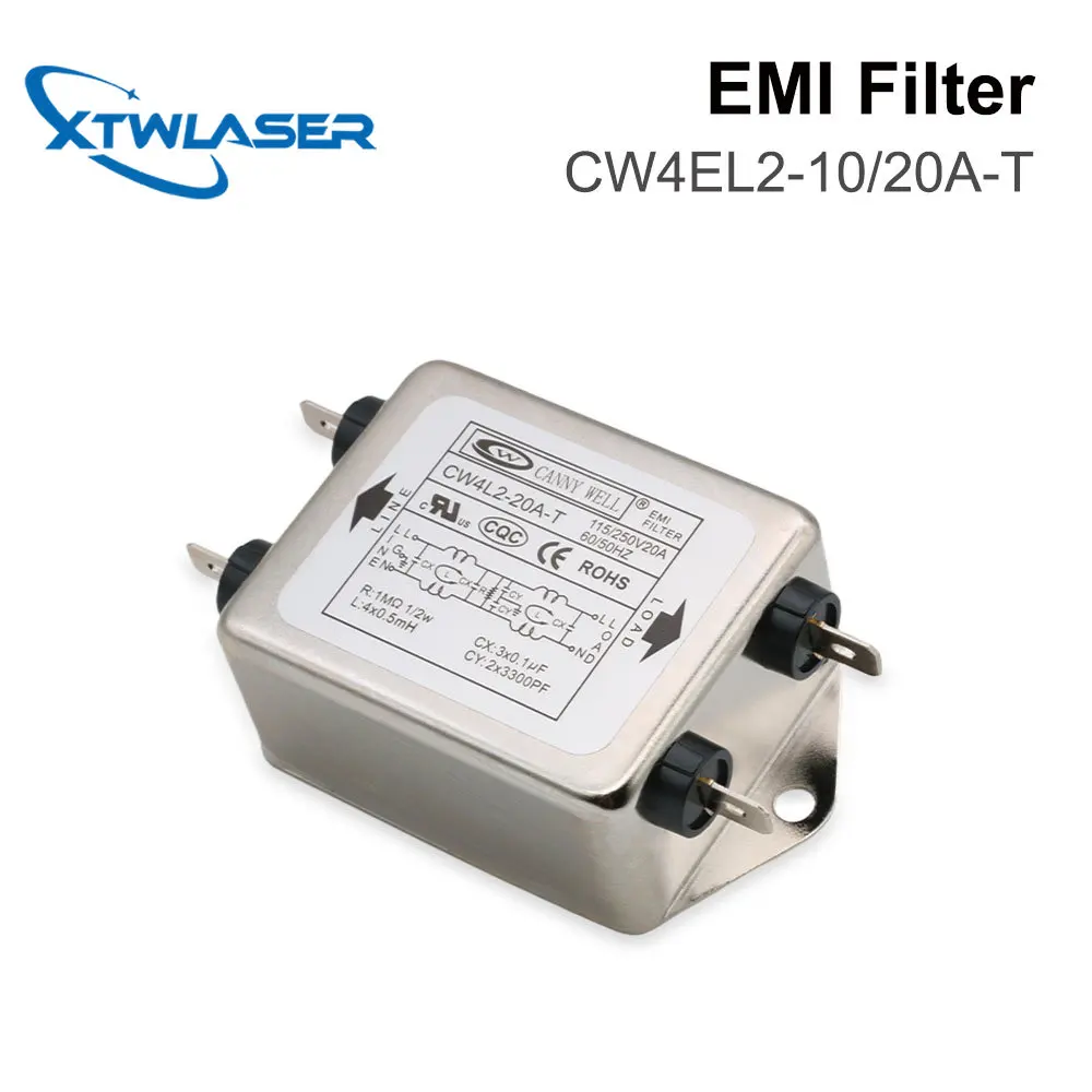 Filtro Supressor De Ruído Emi Power Emi 2 Pólos 1 Fase 115v
