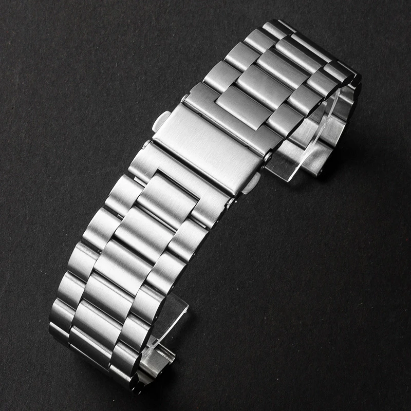 Stainless Steel Metal Watch Strap - Premium Adjustable Bracelet