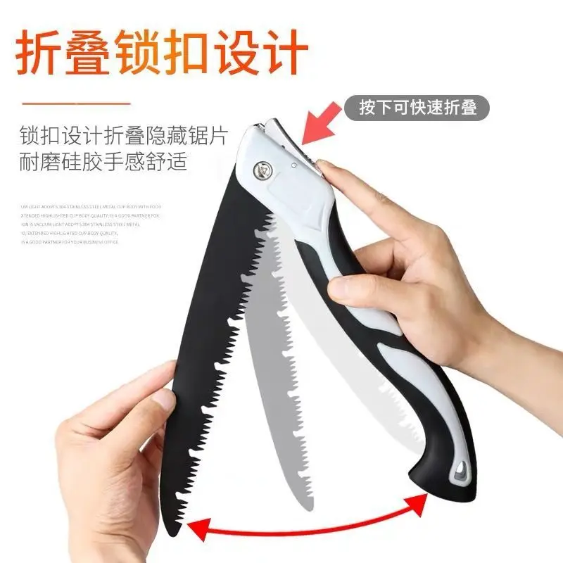 Folding Saw Hand Saw Handheld Saw Japanese Manganese Steel Household Anti Rust Tree Dry and Wet Wood Board Outdoor Woodwork
