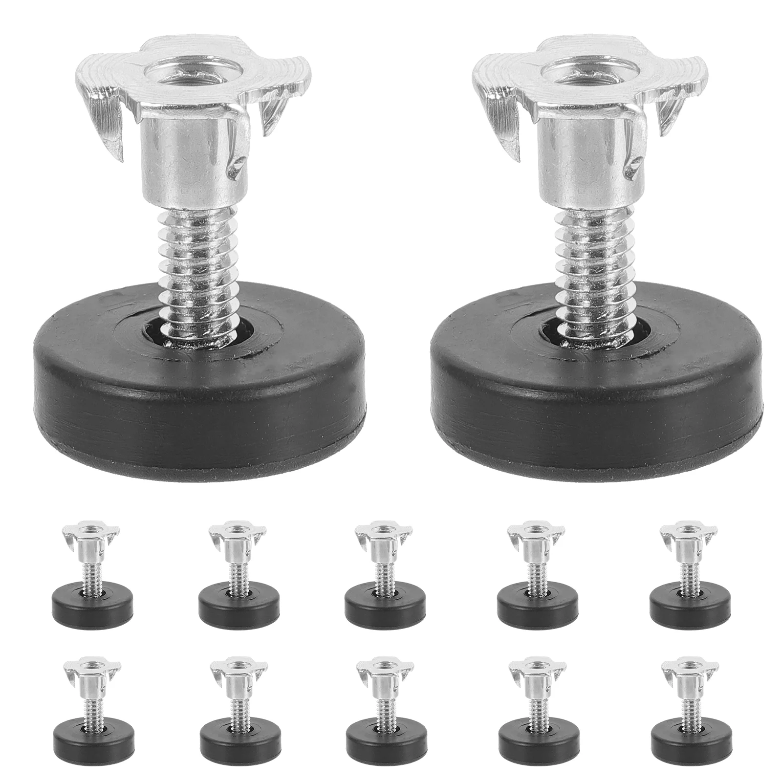 

12 Pcs Balance Adjustable Sofa Furniture Feet with Square Nut Threaded Pp Shims