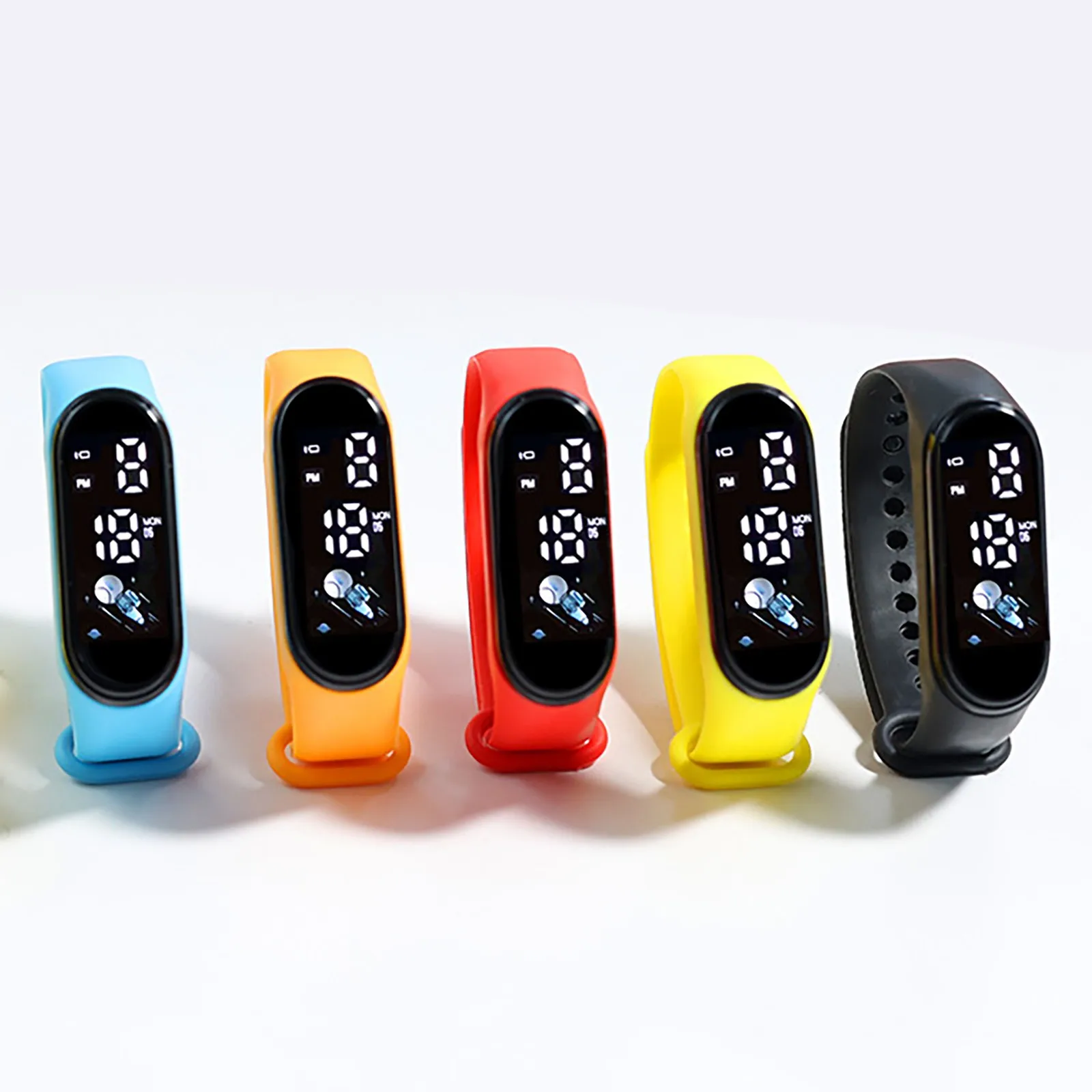 Kids Wrist Watch Outdoor LED Clock Number Display Outdoor Sports Digital Wristband Girls Boys Sport Bracelet Wristband Watch 5