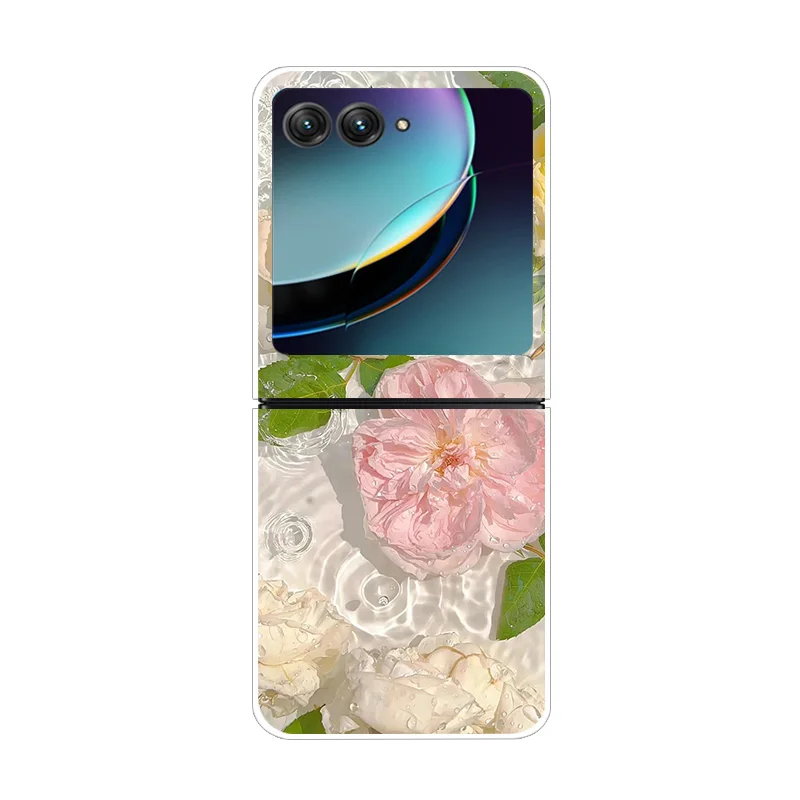 Floral Painting Clear Hard Back Phone Case