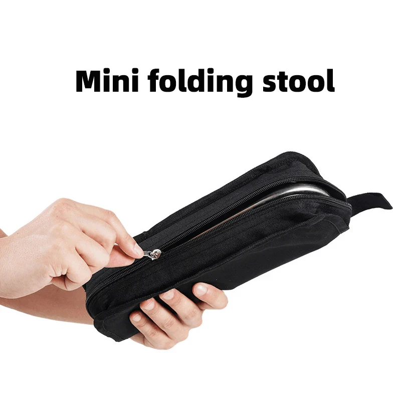 Stainless Steel Folding Outdoor Portable Telescopic Stool Camping Fishing Stool Telescopic Chair Easy to Fold Load Bearing 100kg