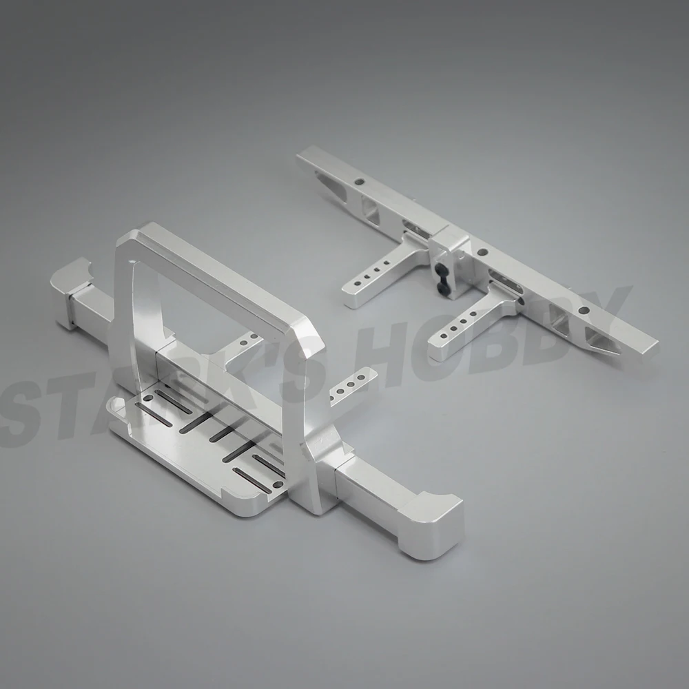 Premium Metal Bull Bars Classic Front Rear Bumper for 1/10 RC Car Crawler Upgrade