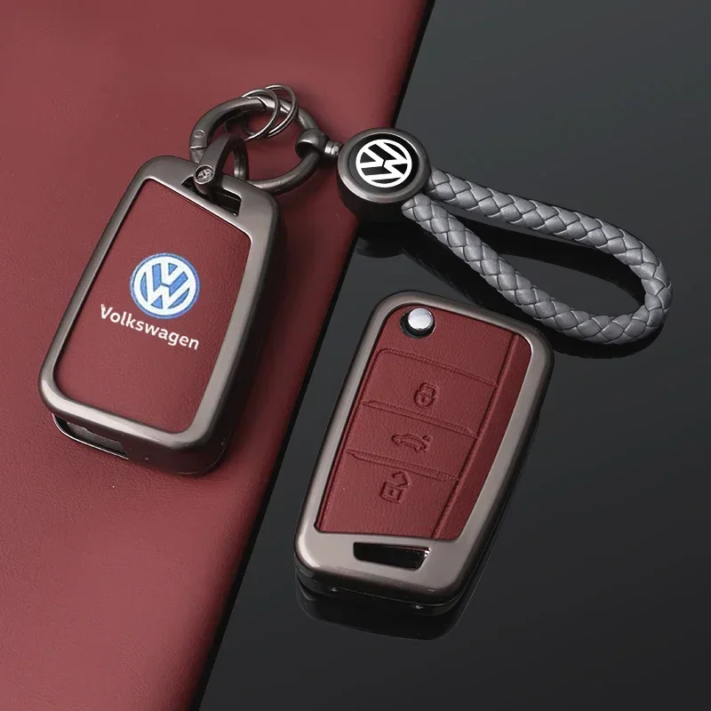 스타일링 몰딩 자동차 스티커 2026 핫 스타일링 몰딩 폭스바겐 VW 3버튼 아연 합금 자동차 키 케이스 커버 폴딩키 커버 (폭스바겐용)
