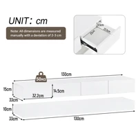 Низкая панель для светодиодного телевизора, настенный шкаф для телевизора, подставка для телевизора, мебель для телевизора с 2 шкафами и 4 большими ящиками, 16-цветное светодиодное освещение — изображение 6