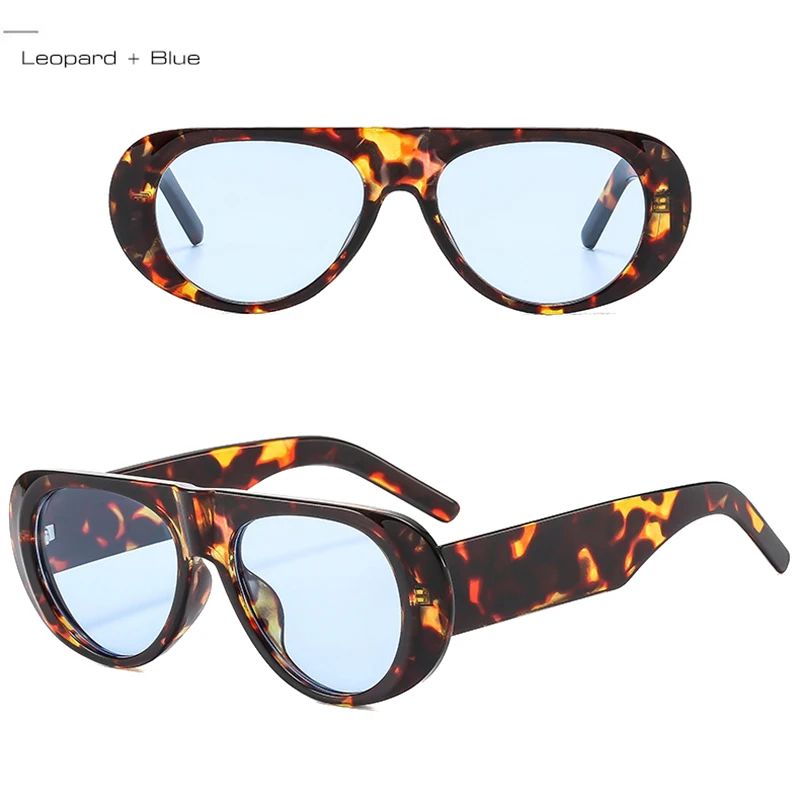 SHAUNA Retro Pilot Frauen Sonnenbrille Mode Candy Farbtöne UV400 Männer Trend Breite Beine Sonnenbrille – Detail 8
