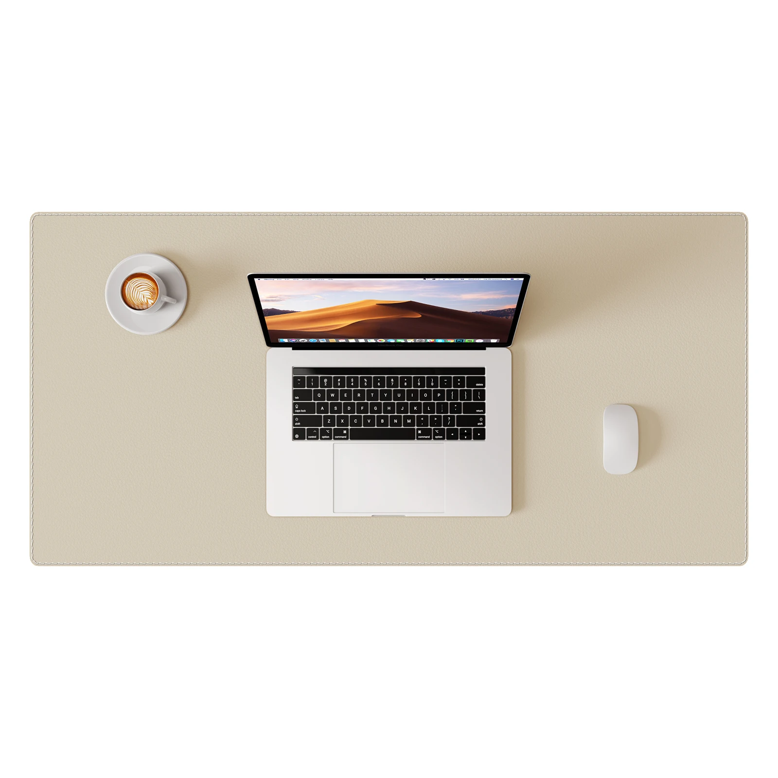 Premium PU Leather Desk Blotter: Non-Slip, Stitched Edges, Multi-Functional Desk Pad for Home, Office, or School
