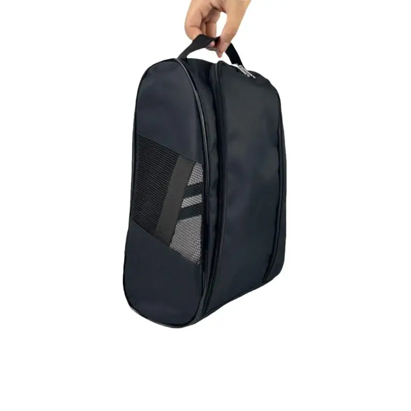 Portable Oxford Cloth Football Boot Bag Breathable Lightweight Golf Shoe Bag Zipper Dustproof Shoe Carrier Bags Unisex
