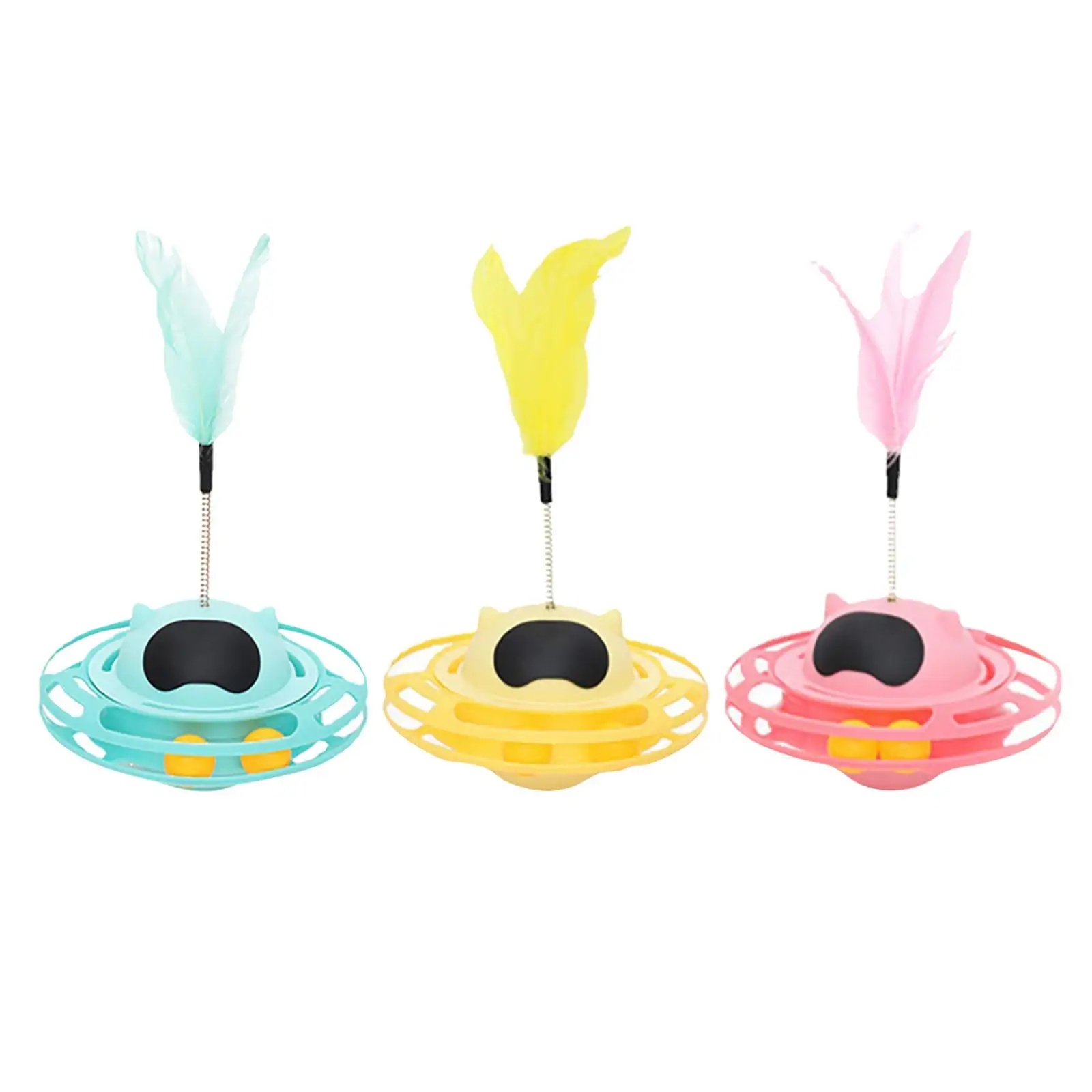 Feather Cat Teaser For Indoor Cats Interactive 360 ° Rotating Pet Supplies Training Indoor Cat Play Toys Cat Exercise Toy