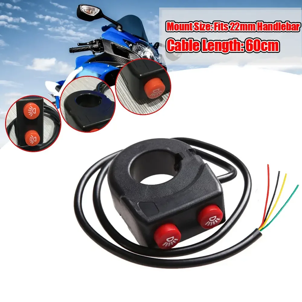 

Turn Signal Modification Handlebar Switch Motorcycle 22mm Handlebar Horn and Headlight Combination Switch Button Motor Switches