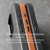 YMW Waxed Genuine Leather Case for iPhone 16 Pro Max 15 14 Magnetic Vegetable Tanned Cowhide Phone Cover 4