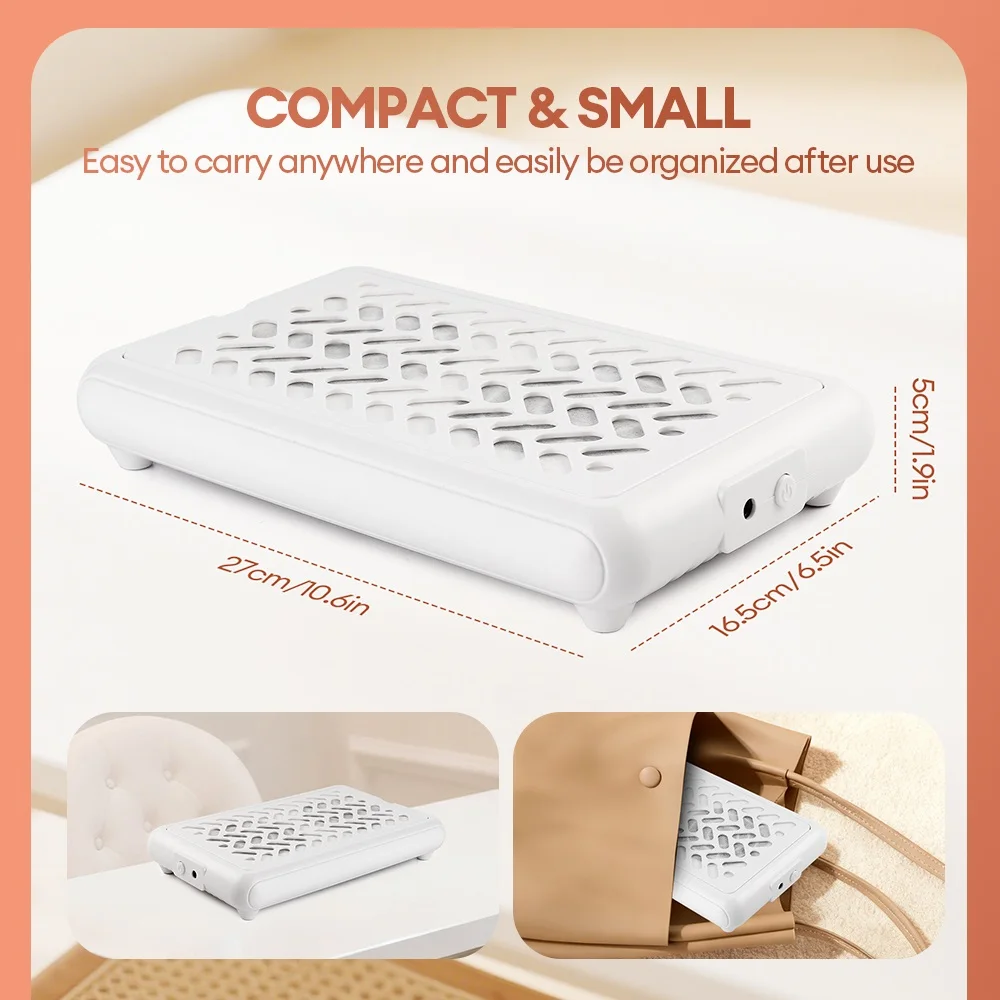 Mini Dust Manicure Nail Vacuum Cleaner Portable Nail Vacuum Cleaner Nail Art Vacuum Dust Cleaner Extractor Fan With FilterCotton