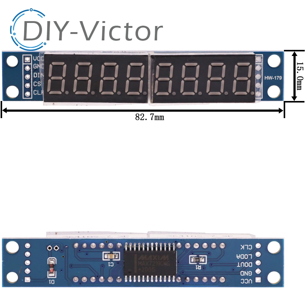 MAX7219 LED Punktmatrix Modul – 8-stelliges 0,56? Produktbild-Vorschau 2