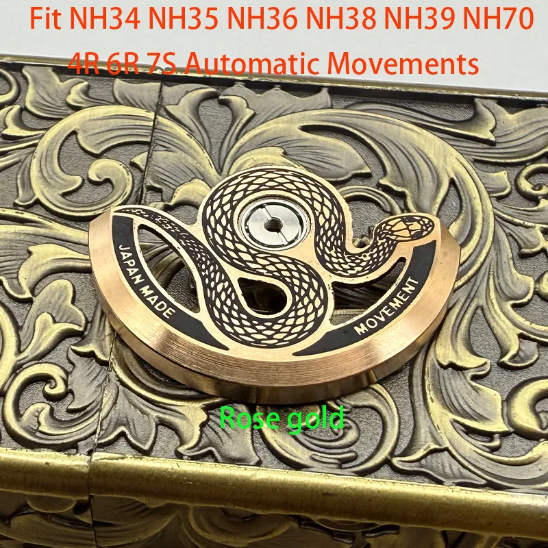 Customized Automatic Hammer Rose Gold Black Blue Silver Gold Watch Rotor Parts