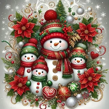 Christmas Snowman Diamond Art 1