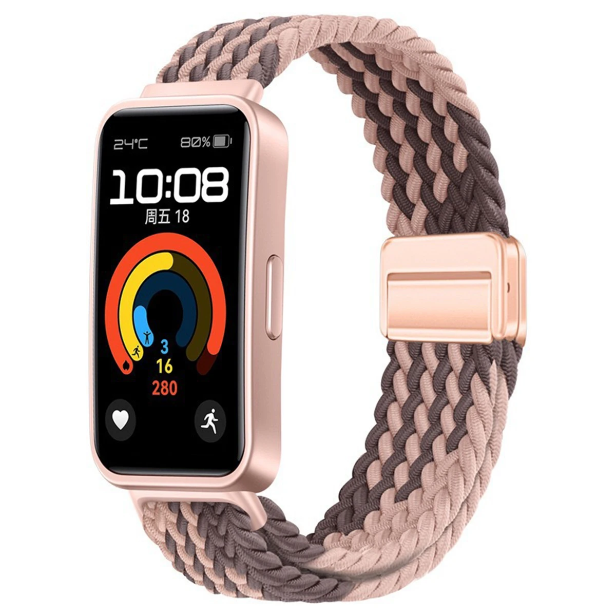 Braided Nylon Strap with Magnetic Buckle - Adjustable and Comfortable Watchband Accessories
