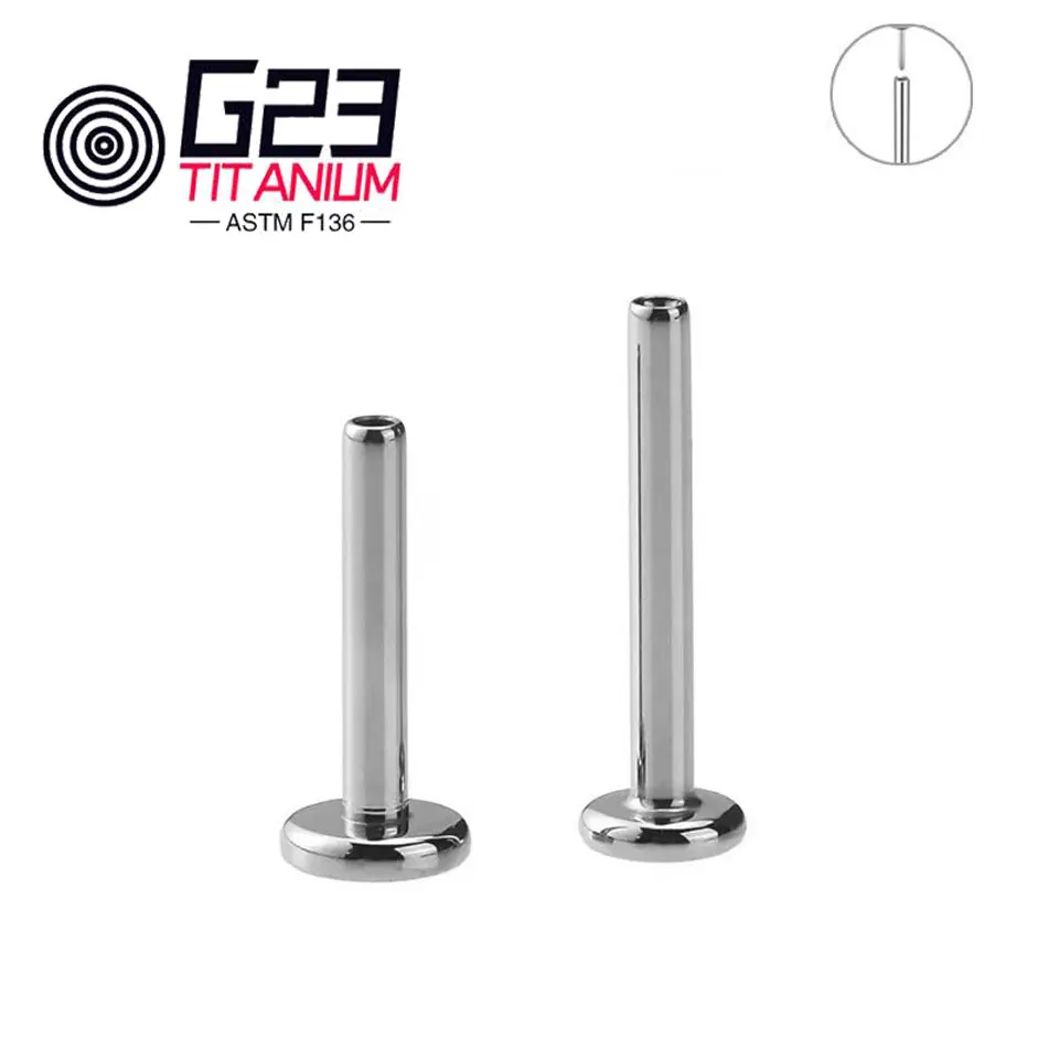 Piercing Titanium F136 Threadeless Earrings Bar 16G Top Component 10PCS For Nose Piercing Tragus Helix Fine Jewelry piercing jewelry body piercing earrings