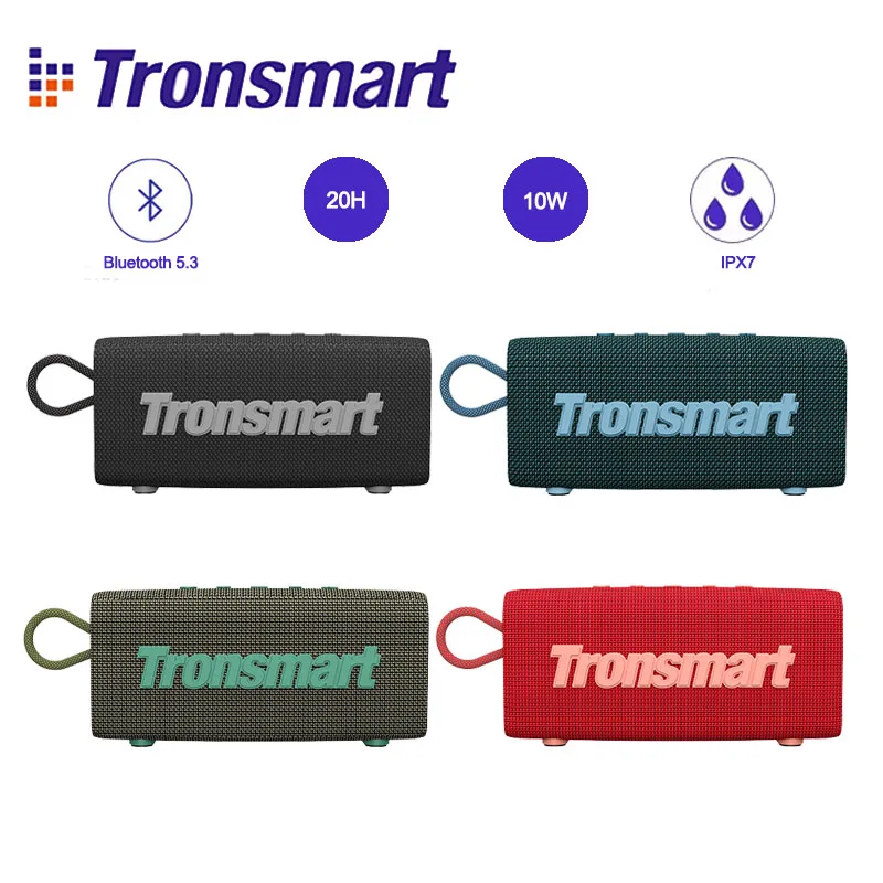 US $21.99 Tronsmart Trip Bluetooth 5.3 Speaker Dual-Driver Portable Speaker with IPX7 Waterproof, True Wireless Stereo for Outdoor