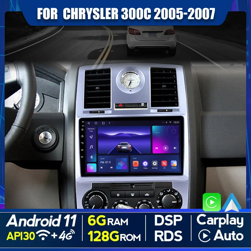 

QSZN Car Radio For 2005-2007 CHRYSLER 300C Android Stereo Multimedia Player Radio Autostereo Carplay DSP GPS