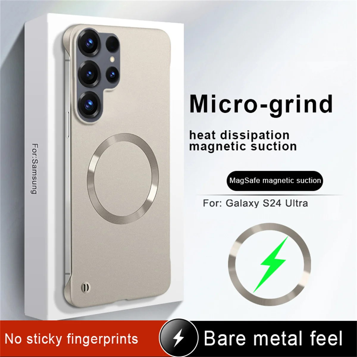 Ultra Thin Frameless Magnetic Phone Case with Matte Finish