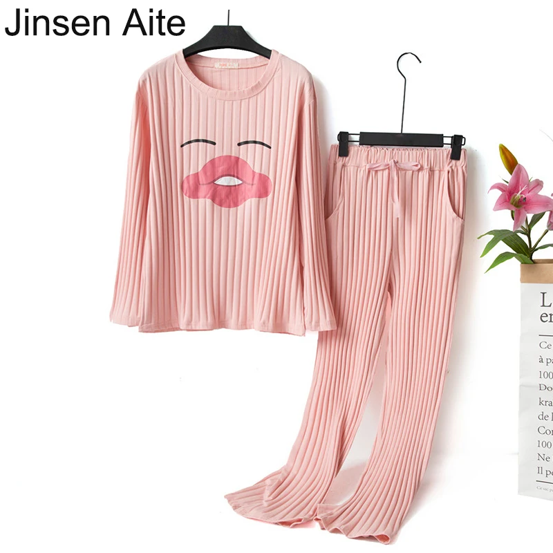 pijamas-de-cuello-redondo-para-mujer-ropa-de-dormir-larga-y-holgada-para-el-hogar-regalo-de-dos-piezas-otono-e-invierno-nuevo-jinsen-aite-js835