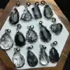 Unit One Piece 925 Silver With Natural Black Rutilated Hair Quartz Gemstone Crystal Teardrops Pendant For Gift 1