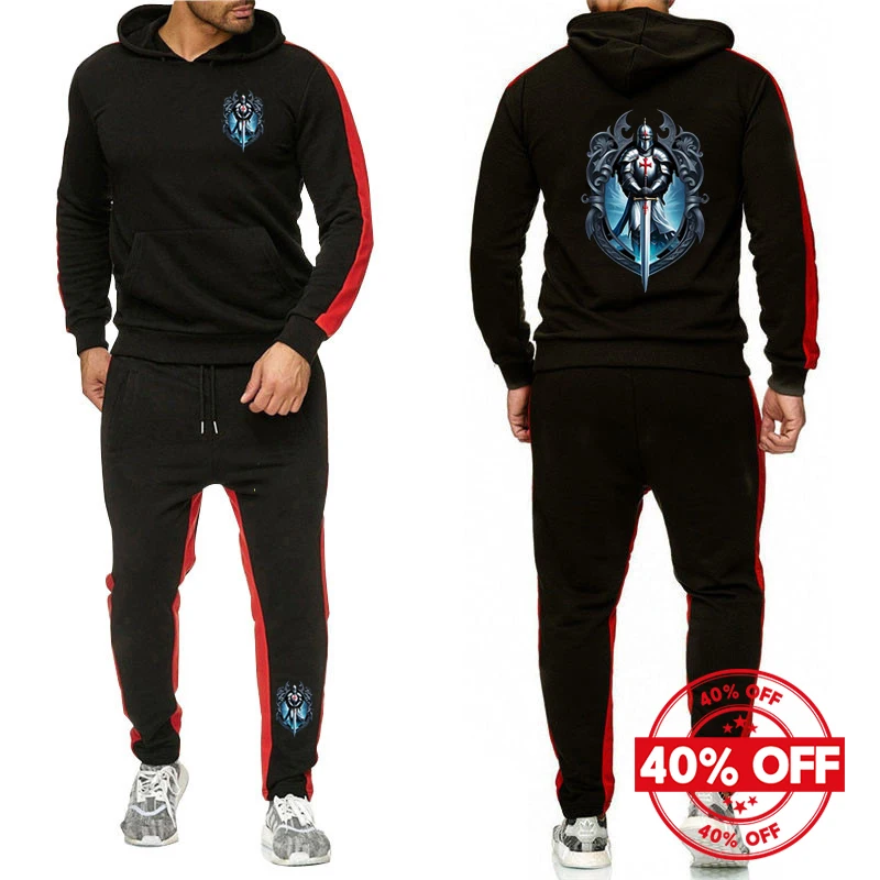 Mens Knights Templar Hoodies and Sports Pants Suits