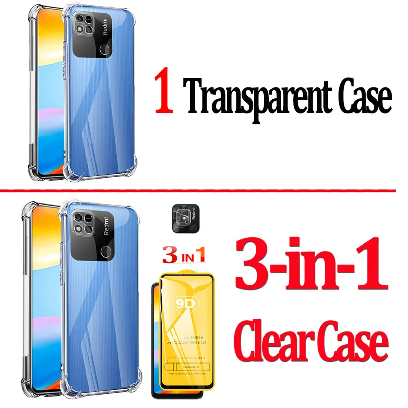 Carcasa Redmi 10C, fundas para Redmi 10 C silicona Funda para teléfono  Glass Xiaomi Redmi 10 Case Redmi Note 10 S Note10 Pro Funda anti shock Redmi  10C Funda transparente - AliExpress