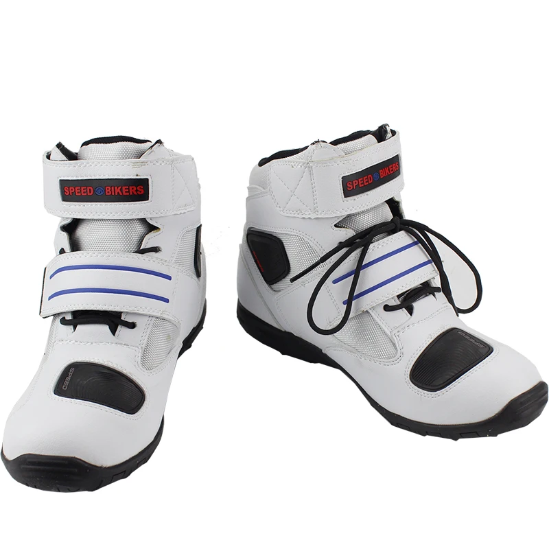 PRO-BIKER Motorcycle Boots Microfiber Leather Shoes Breathable Racing Boots SPEED Motorboat Motocross Men's Anti-skid