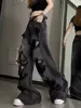 Niche Design Jeans, High Street Heavy Industry Wide Leg Pants, High-end Floor Length Pants, Trendy Brand Women's Jeans 6