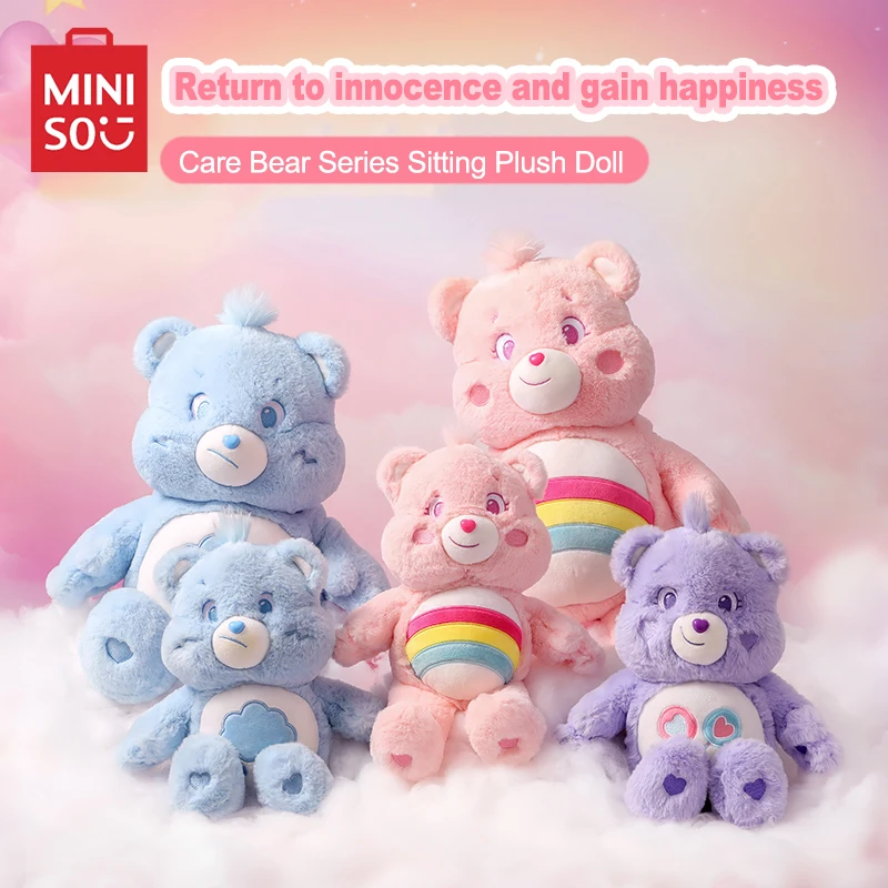 Miniso Care Bear Series Seduto Peluche Bambola Piccolo Grande Profumo Kawaii Divano Cuscino Animazione Periferiche Regalo Di Compleanno Giocattolo