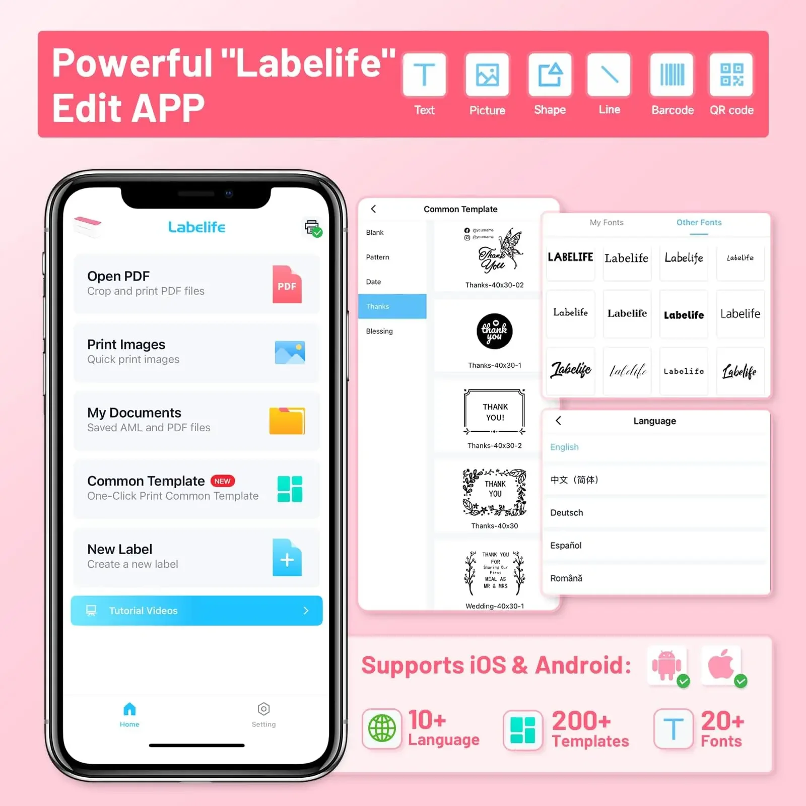 Phomemo 241 Bluetooth Thermal Label Printer Wireless Small Shipping Label Printer 4X6 Compatible with iPhone Android Mac Window - Image 3