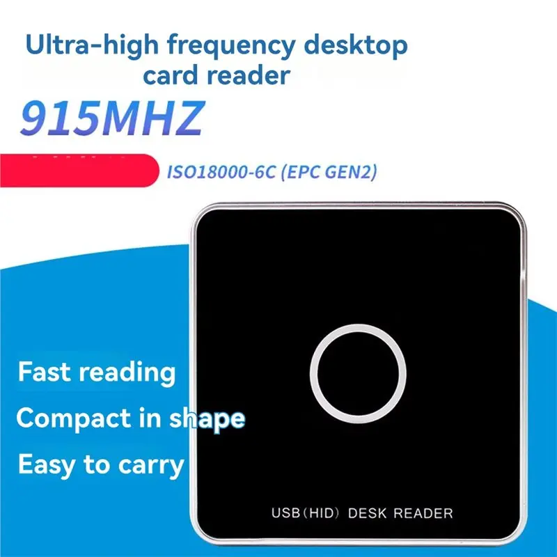A96T 데스크탑 리더/라이터 카드 발급기 UHF RFID 915Mhz 비접촉식 전자 태그 (출입 통제 및 재고 관리 시스템용)