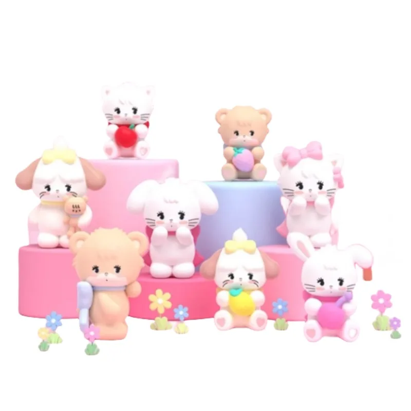 

MINISO Mikko Аниме фигурки персонажей животных Кролик Кот детские игрушки коллекционные домашние украшения день рождения Новогодний подарок конфеты игрушки