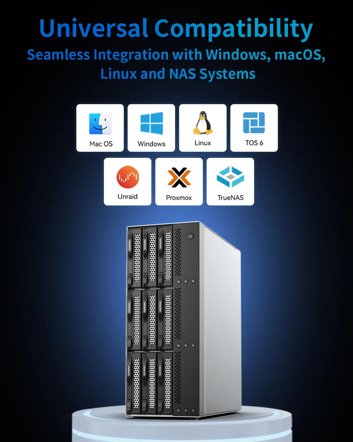 TERRAMASTER D9-320 하드 드라이브 인클로저 - 9베이 USB 3.2 Gen2 10Gbps 외장 HDD 스토리지(디스크 없음)