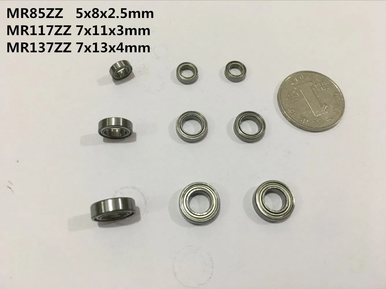 

9pcs Total Each 3pcs MR85ZZ MR117ZZ MR137ZZ Mini Bearing Deep Groove Metal Sealed Miniature Bearing Ball Bearings