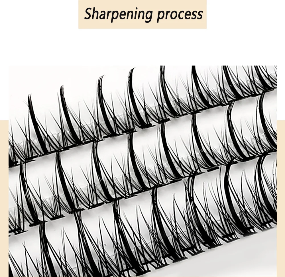 120 Cluster 3D Professionelle Make-up Einzelwimpern Cluster Spikes Lash Wispy Vorgefertigte Russische Natürliche Flauschige Falsche Wimpern – Detail 6
