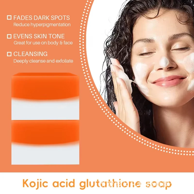 Kojic Acid 100g Whitening Soap Glutathione Skin Lightening Anti-aging Moisturizing Handmade Soap Face Body