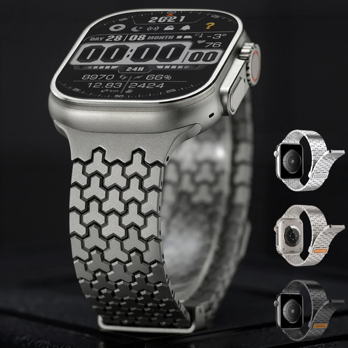 สายนาฬิกาสแตนเลสสำหรับ Apple Watch หลายขนาด