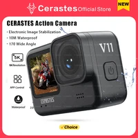 CERASTES Action Camera 5K 4K 60FPS WiFi Anti-shake Dual Screen 170° Wide Angle 10m Waterproof Sport Camera with Remote Control 1