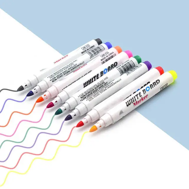 Magical Water Painting Pen Easy-to-wipe Dry Erase Whiteboard Pen No-nsoluble Float Water Interesting Kids Toys Child Best Gift 5