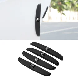 Durable Car Door Scratch - Resistant Rubber Protector Strips (Black - 4pcs)